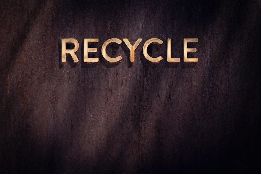 Photo recycled materials